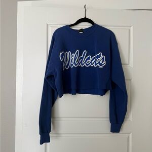 Wildcats Blue Cropped Sweatshirt